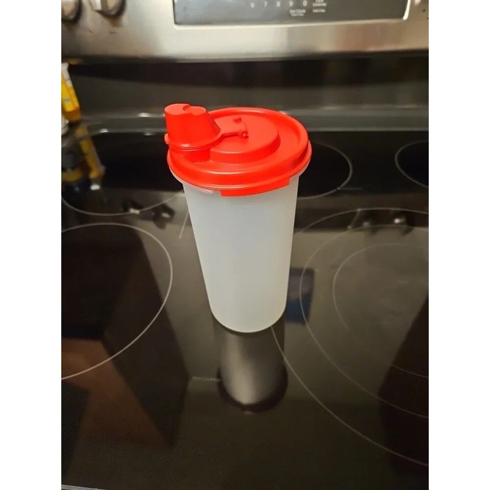 Vintage Tupperware Modular Mates 1641 #3 Container With Red Magic Flow Lid 1898B